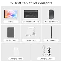 SVITOO Tablet mit Tastatur und Stift 10 Zoll Android 16 (Modell 2026), Unisoc T7250, 20GB RAM (4+16 virtuell) + 128GB, bis 1TB microSD, Widevine L1, WLAN 2,4/5 GHz, GPS, 6600 mAh (NTC) – Ansicht 8