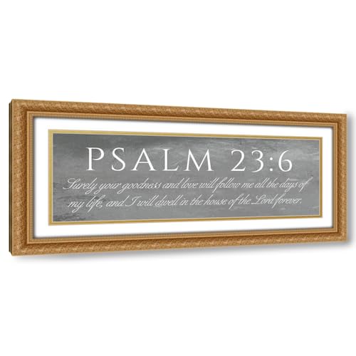 Villa, Mlli 40x20 Gold Ornate Frame and Double Matted Museum Art Print Titled Psalm 23:6