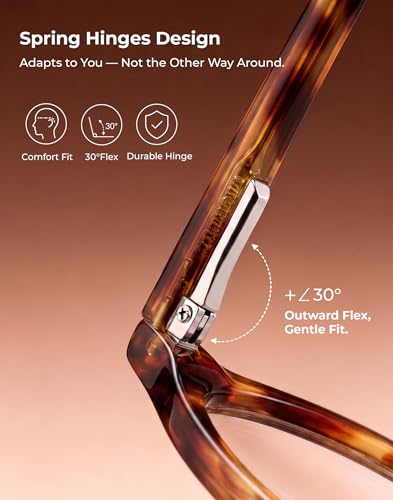 Image of TIJN Blue Light Blocking Glasses Men Women Vintage Thick Round Rim Frame Eyeglasses