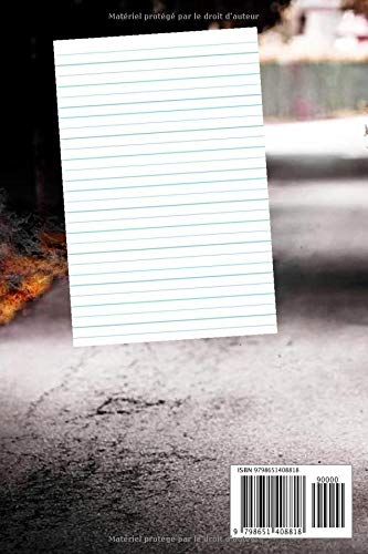 Image secondaire de Carnet de Notes Biker en Flammes - 100 Pages Lignées