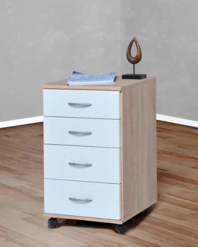 Möbeldesign Team 2000 Rollcontainer Bürocontainer Schubcontainer Nachtschrank Sonoma Eiche -1 Möbeldesign Team 2000 Rollcontainer Bürocontainer Schubcontainer Nachtschrank Sonoma Eiche -1