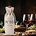 80th Birthday Gifts for Women, N°80 EST.1945 Keepsake Wine Bag, 80th Wine Bag, 80 Year Old Birthday Decorations for Women Men, 80 Party Birthday for Her Him Eighty