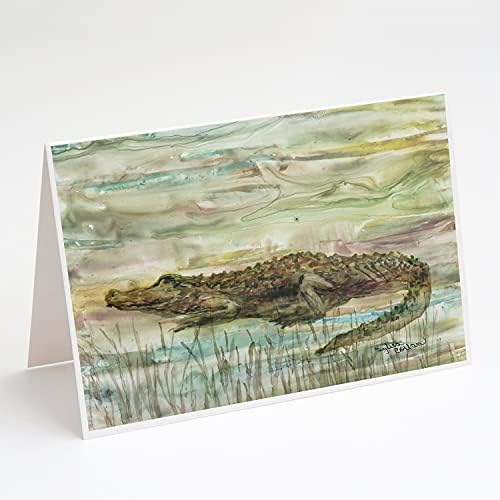 Caroline's Treasures SC2016GCA7P Alligator Sunset Greeting Cards and Envelopes Pack of 8 Blank Cards with Envelopes Whimsical A7 Size 5x7 Blank Note Cards image 3