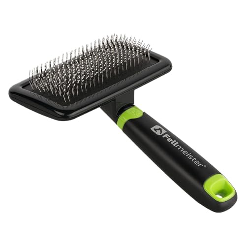 Fellmeister Cepillo para perros y gatos para pelo largo corto, cepillo para perros y gatos, elimina hasta el 95% de la capa interna muerta y el pelo suelto, adecuado para pelo medio y largo (L)
