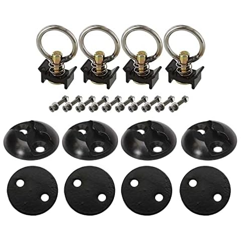 US Cargo Control L Track Tie Down System - Perfect for Use As Anchor Points in Truck Beds or Trailers to Tie Down Your UTV, ATV, Motorcycle, Snowmobile Or Lawnmower - 22 Piece Kit Cover