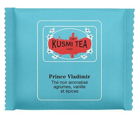 KUSMI TEA - PRINCE VLADIMIR ORGANIC - Caja de bolsitas de té con sobres (50)