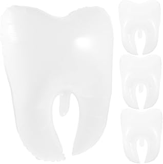 4pcs Tooth Balloon Wedding Decorations for Ceremony Tooth Decor Creative Balloon s Decorations Birthday s Decorative Large Trademark Pe White Baby