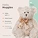Bearington Huggles, 16 Inch Creamy White Teddy Bear Stuffed Animal, Makes a Great Gift for Birthday, Anniversary, Holiday, or Graduation