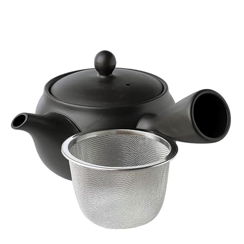 風景ドットコム 常滑焼 急須 218a カップアミ 黒 320ml 日本製