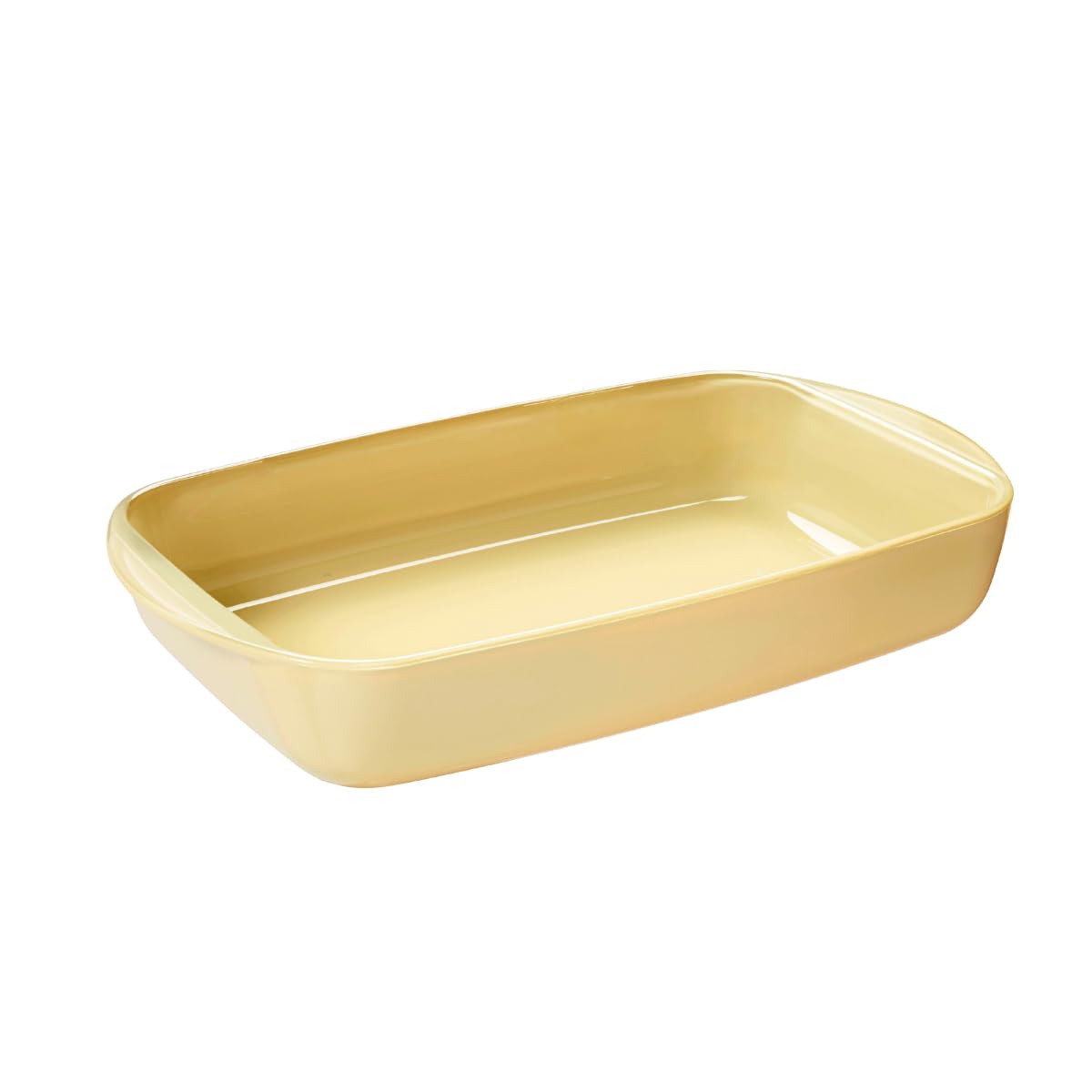 PEBBLY - Plat à Four Rectangle en Verre et son couvercle en Verre - 3,6 L