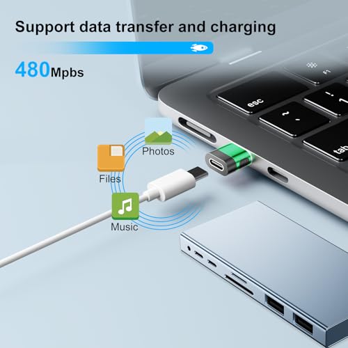 AiNEERich USB to USB C Adapter 6 Pack,Type C Female to A Male Converter - image 2