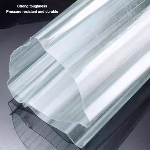 Clear Roof Sheet,Corrugated Roofing Sheets,2.2mm Thick FRP Daylighting Plate,Building Roofing Material,UV Protection Transparent Rainproof Board,Roof Panels,for Garage Carport (0.9x0.5m/35x20in)