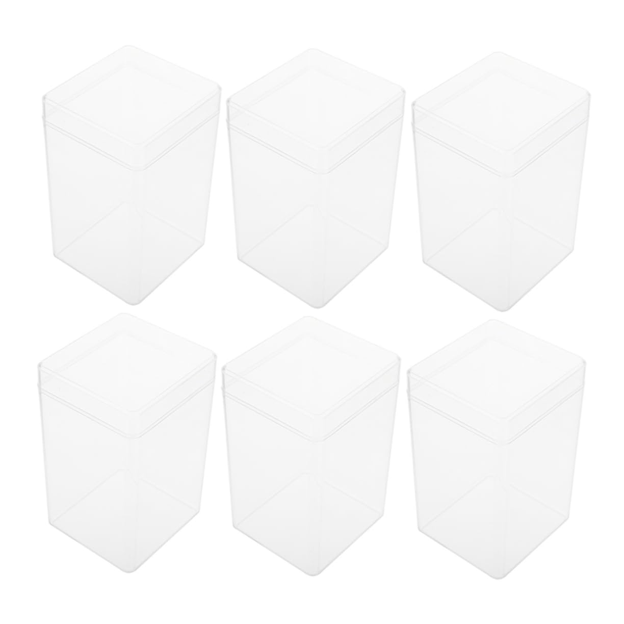 KOMBIUDA 6pcs Acrylic Display Boxes Home Storage Box for Blind Boxes Organizer Case for Collectors