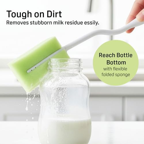 Image of Pigeon Bottle Cleaning Sponge Brush | Baby Bottle Cleaner