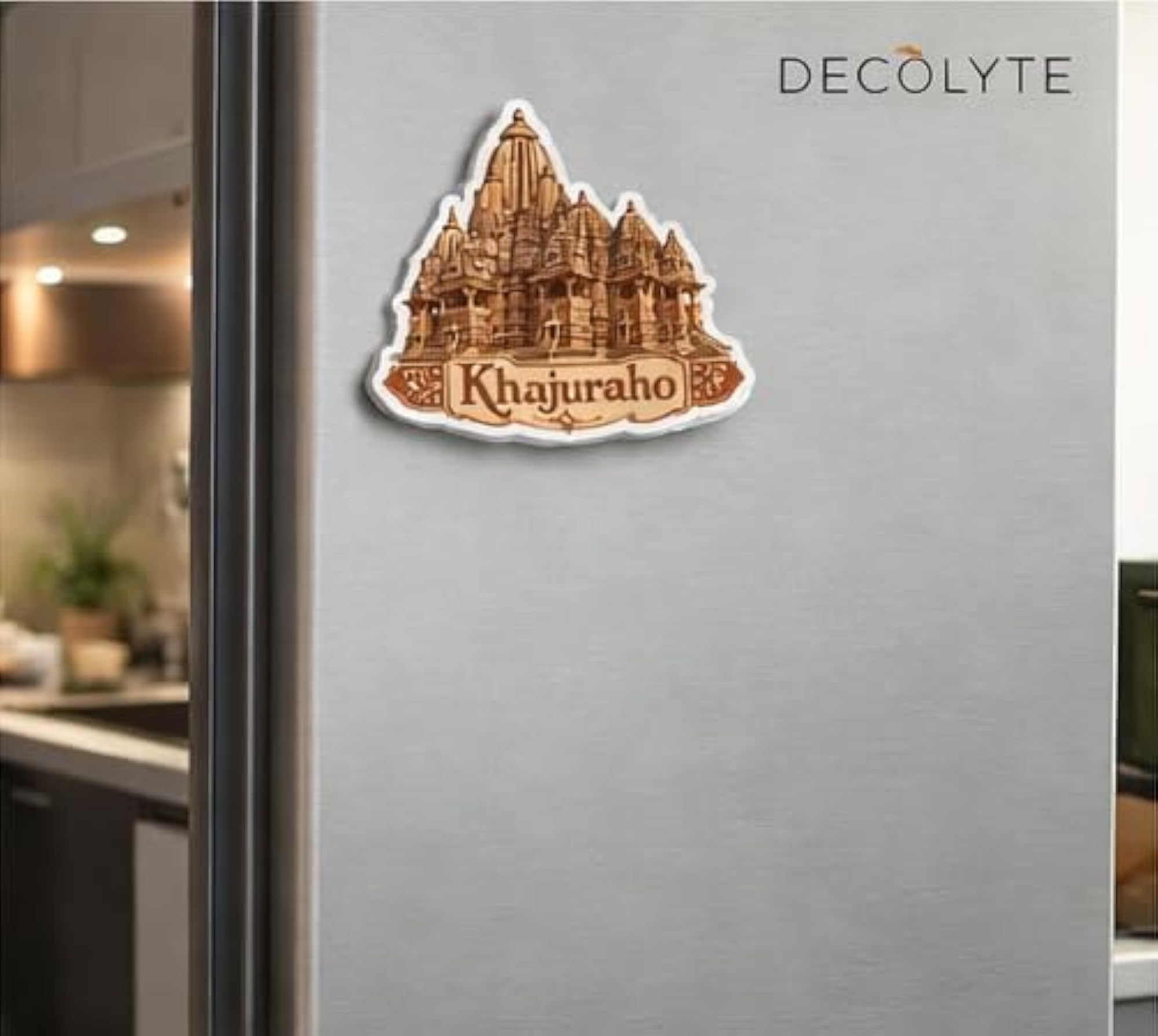 Theme Wooden Fridge Magnet Souvenir for Kitchen Home Decor