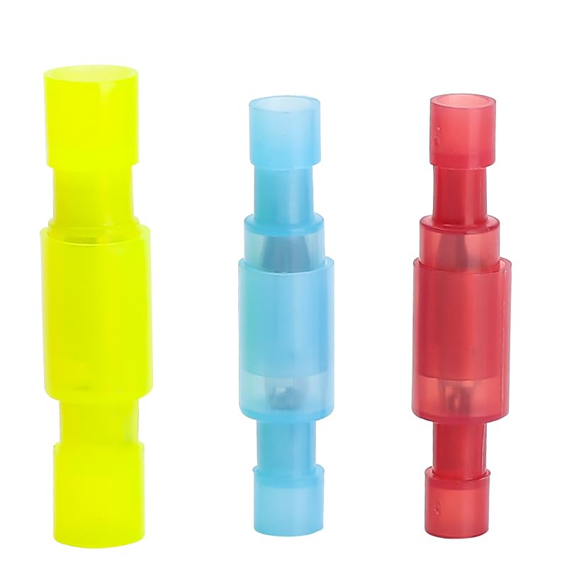 Shaped Electrical Wire Connector Pluggable Terminal Blocks Male Female Quick Joint Nylon Insulated Cable Crimp(Yellow 100set)