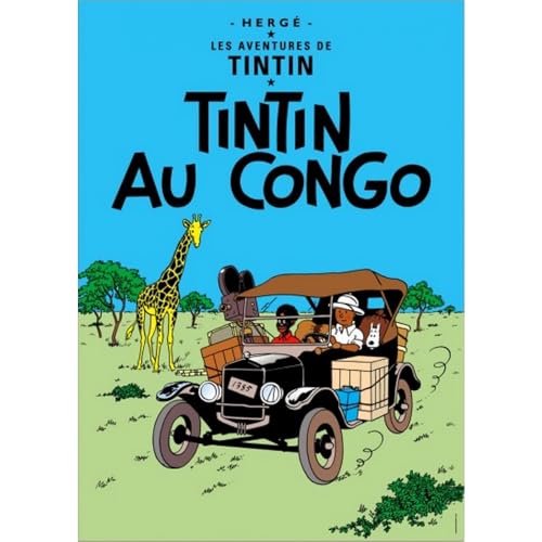 Póster Moulinsart álbum de Tintín: Tintín en el Congo 22010 (70x50cm)