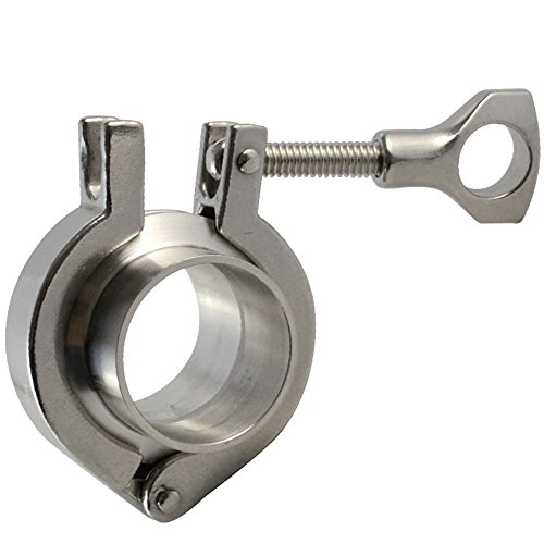 Sus Ss 316 Stainless Steel Tri Clamp Set 2Pcs 51Mm 2" Od Sanitary Weld Ferrule + 2" Tri Clamp + 2" Ptfe Gasket #TOP5