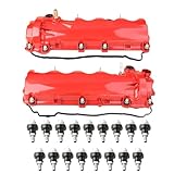 MITZONE Upgrade Left and Right Aluminum Valve Cover Kit Compatible with Ford Lincoln Mercury Explorer F-150 F-250 F-350 F-450 F-550 Mustang Expedition Mark LT Navigator Mountaineer 4.6L 5.4L 2004-2018