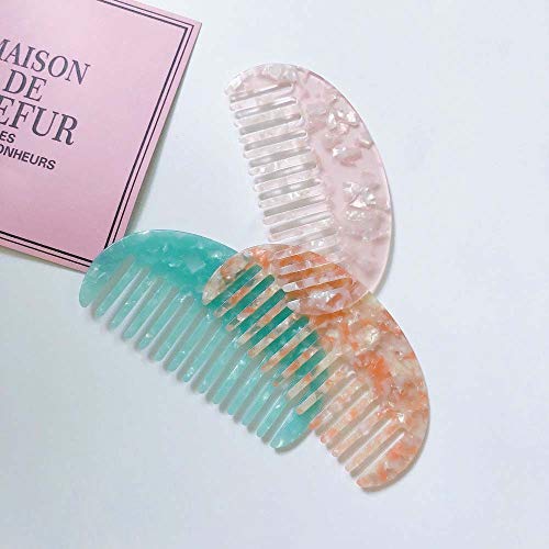 Bybycd Hair Combs Colorful Acetate Anti-Static Hair Combs Comfortable Tortoise Shell Hairdressing Comb Hair Cutting Brush Hair Styling Tool(E) #TOP4
