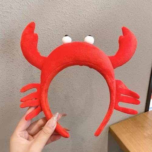 Stakee Serre-tête Crabe Rouge en Forme d'animal Marin, Accessoire De Déguisement pour Halloween Noël. – vue 6