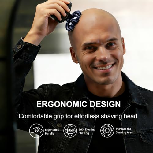 Image of Head Shavers for Bald Men: Upgraded Detachable Head Shaver - IPX7 Waterproof Wet or Dry Electric Razor for Men - 7D LED Display Rechargeable Shaving Grooming Kit with Type-C Charge