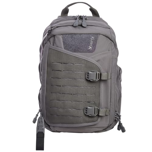 Vertx Siege 15L Tactical Sling - Lightweight 330D Nylon CCW Bag, Water-Resistant, with 500D MOLLE, and Ambidextrous Design, Wolf Grey