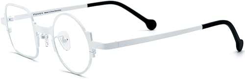 Vista 114 de FONEX Gafas de titanio coloridas Marco Hombres Izquierdo Redondo Derecho Cuadrado Gafas Ópticas Mujeres F85747