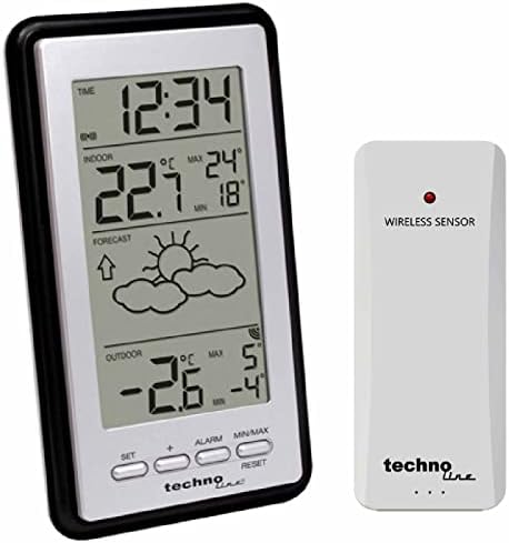Technoline WS-9130- Digital Weather Station with Radio Controlled Clock timing signal from Frankfurt Germany ( German Model )