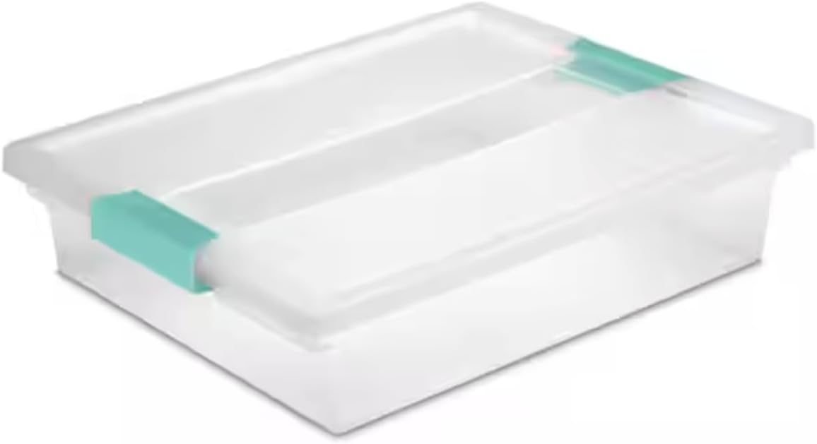 Large Clear Storage Containers with Lid (6 Pack)