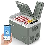 Alpicool KLS48 39L Compressor Car Refrigerator with APP Control, 2026NEW Dual Zone Portable Camping Fridge DC 12V Freezer for Caravans, Campervan, Truck, Boat, -20℃ to 20℃, with Ice Box, Green