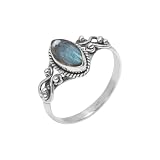 Silvebiz Handmade Marquise Cut Promise Ring