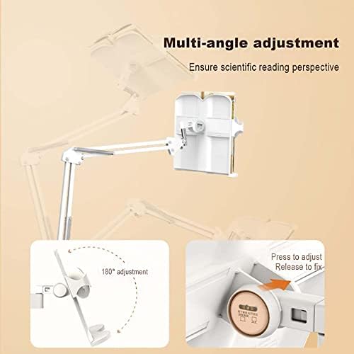 Reading Stand, Floor Standbook Stand for Bed 55~170Cm Height Adjustable 180-Degree Rotatable Book Holder Floor Book Holder for Reading for Books、Cookbooks、Magazines、Off W,