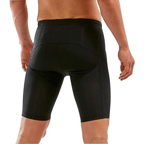2Xu Run Dash Compression Shorts - Men's - Black/Denim Reflective, X-Large #TOP11