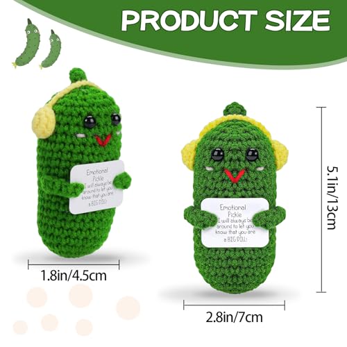 Image of Hoedia Cucumber Crochet Dolls Friend Birthday Gifts for Women Men Coworkers Student