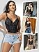SHAPERIN Lace Bustier Corset Tops for Women Sexy Going Out Date Night Club Adjustable Strap Cami Lingerie Bustier Crop Top Black XL