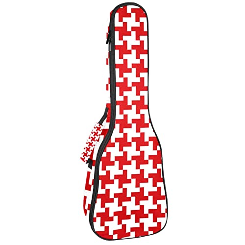 Housse ukulélé ténor étanche protection rembourrée antichoc rouge
