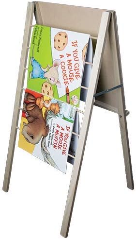 Caballete de enseñanza de pie para libro grande, con listones de almacenamiento en la parte trasera (48 x 24 pulgadas)