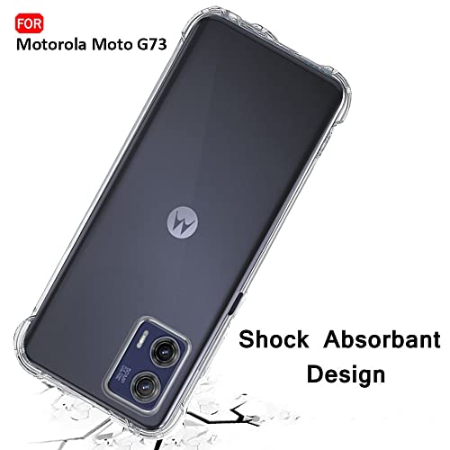 Image of TheGiftKart Crystal Clear Back Cover Case for Motorola Moto G73 5G | Shockproof Soft TPU Case | Cushioned Edges for Ultimate Protection Back Cover Case (TPU, Transparent)