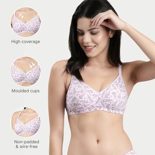 Image of Enamor Innovations Fabcool Encircled Side Support Shaper, Non Padded, Wirefree, High Coverage, Women's Cotton Everyday Bra - A042 (Available in Plus Sizes)