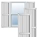 Ekena Millwork TFP101BF True Fit PVC Framed Board-n-Batten Shutters, 16 1/8"W x 103"H, Unfinished