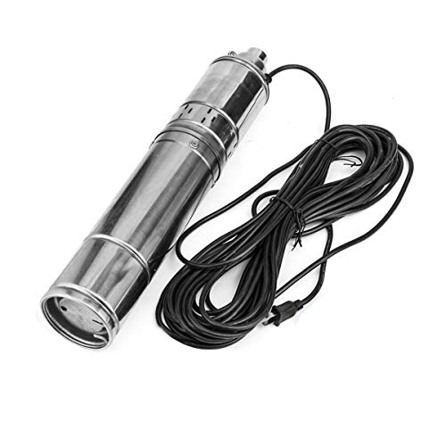 XZW AN Electric Water Pump,Water Feature Pump 220V 750W Screw Pump Water Pump Stainless Steel Deep Well Submersible Water Pump Kit for Garden,Birdbath,Fish Tank,Lawn