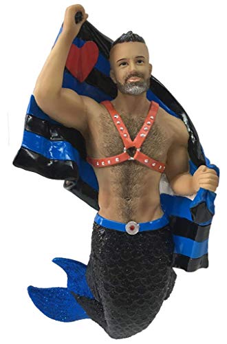 December Diamonds 55-55104 Merman Ornament Leather Pride 7.5 Inches
