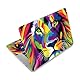 PLIGREAT Bunte Löwen Laptop Aufkleber 12 13 13.3 14 15 Laptop Hautaufkleber Abstrakte Farbe Universal Abnehmbare Vinyl Notebook Kunst Schutzfolie Netbook PC Abdeckung Aufkleber