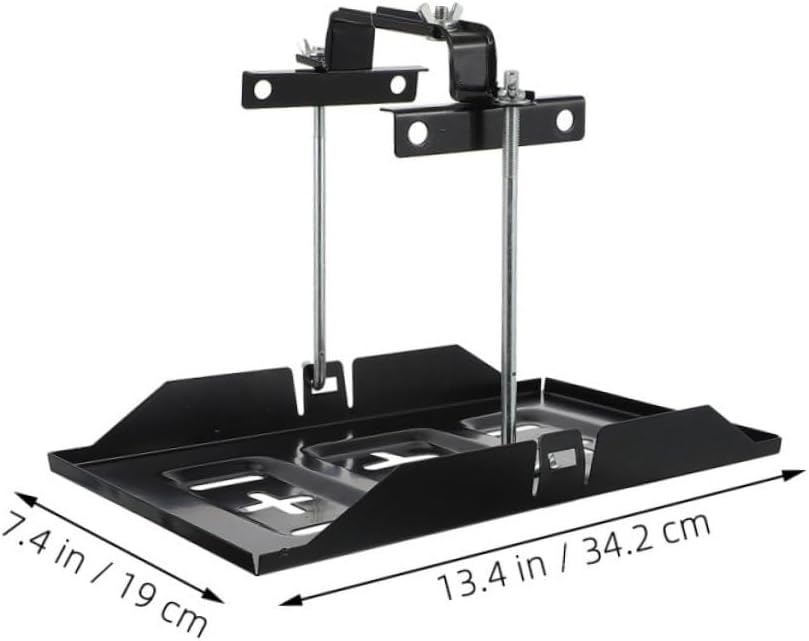 Zerodeko 1sets Adjustable Battery Hold down Tray and Battery Clamp for Car and Boat Installation Kit