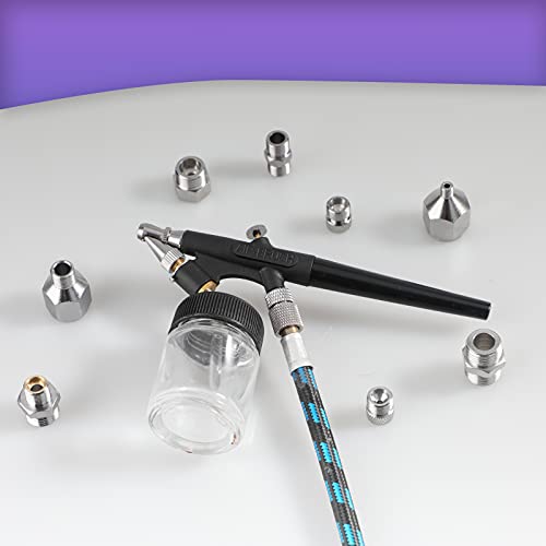 SAGUD 9pcs Airbrush Adapter Set Air Brush Fitting Connector Kit Airbrush Accessories for Mini Air Compressor and Air Hose Supplies