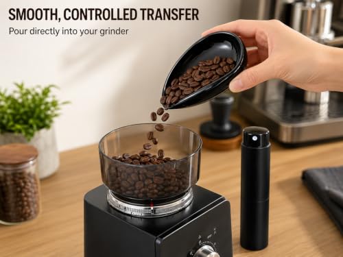 Image of Ceramic Coffee Bean Dosing Cup with 20ML Spray Bottle - Espresso Measuring Cup 25g Capacity with Fine Mist Bean Spritzer - Static Reduction Coffee Tool Kit for Home & Barista Use