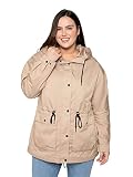 Sheego Damen Große Größen Outdoorjacke aus leichter, wasserabweisender Twill-Qualität Parka Freizeitmode sportlich - unifarben