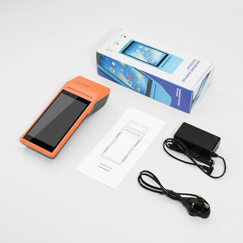 جهاز مساعد رقمي شخصي محمول باليد بنظام اندرويد 11.0 من نيتوم، جهاز نقطة بيع مع طابعة إيصالات، جامع بيانات، ماسح باركود محمول، منفذ USB وواي فاي وبلوتوث 4.0، يتضمن لفة ورق 58 × 35 ملم