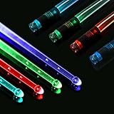 LED Light Up Drum Sticks: 2 Pairs (4 pcs) 15 Color Rechargeable Glow in the Dark Drumsticks for Kids Adults, Percussion Drum Accessories for Electronic Marching Drums Night Performances Drummer Gifts